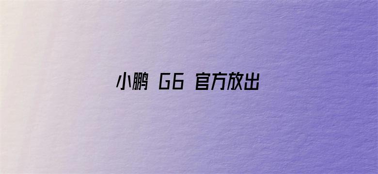 小鹏 G6 官方放出，定位中型轿跑 SUV，该车型都有哪些值得关注的亮点配置？